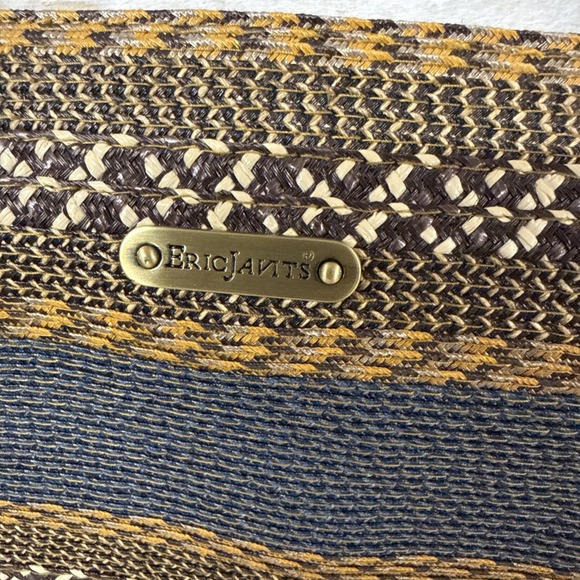 Eric Javits Multicolored Striped Woven Squishee Shoulder Bag Tote Purse - Picture 2 of 11